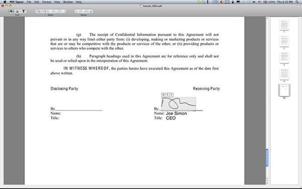 PDF Signer for Mac