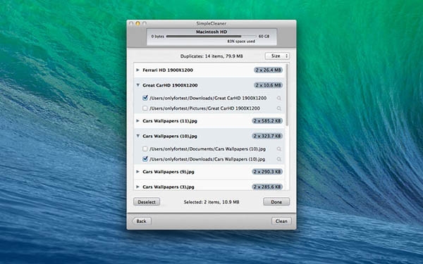 SimpleCleaner for Mac
