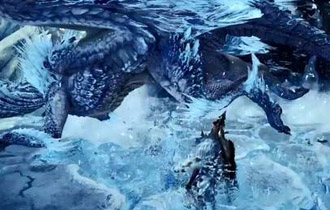 《怪物猎人世界》冰原DLC冰咒龙演示 铳枪轰炸威力极高