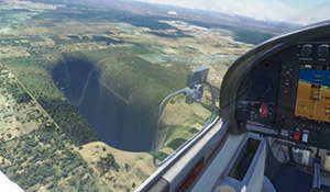 《微软飞行模拟》无底深渊BUG 巴西郊外出现800米深坑