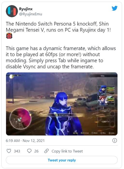 《真女神转生5》Ryujinx模拟器演示 PC平台60帧体验