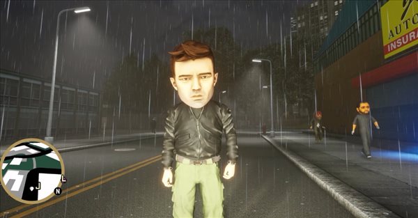 玩家发掘《GTA：三部曲》作弊代码 大头娃娃画风突变