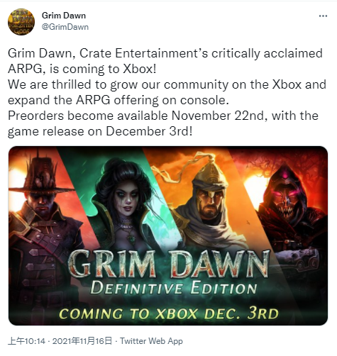 《恐怖黎明》即将登陆Xbox 11.22预购，12.3发售