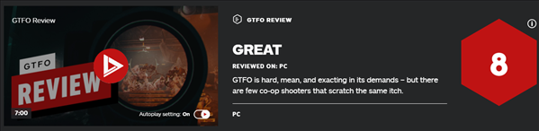 恐怖FPS《GTFO》IGN 8分 难度高、优秀的合作体验