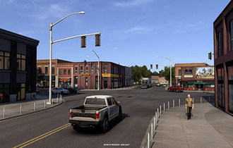 《美国卡车模拟》怀俄明DLC截图 一路东进，视效升级
