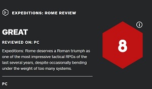 《远征军：罗马》IGN 8分 近年最出色的战术RPG之一