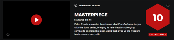 《艾尔登法环》IGN 10分 一款可引领业界发展的佳作
