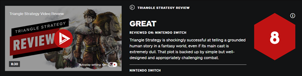 SE《三角战略》IGN 8分 慢热的剧情和扎实的战斗系统