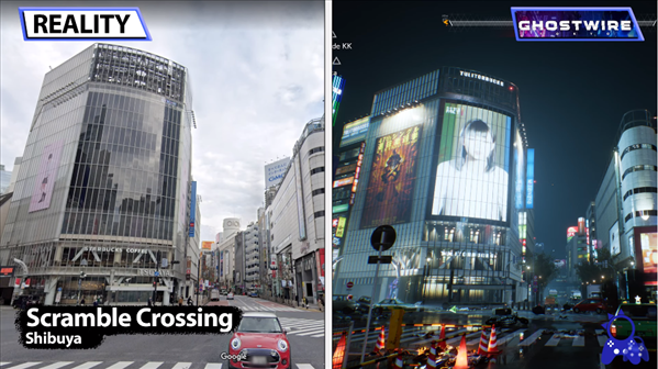 《幽灵线：东京》游戏场景对比现实 足不出户旅游涩谷