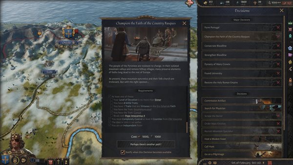 《十字军之王3》“伊比利亚的命运”DLC上线 新主题事件