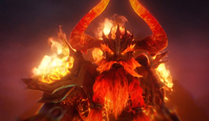 MOBA《神之浩劫》“苏尔特尔”CG预告 火焰巨人