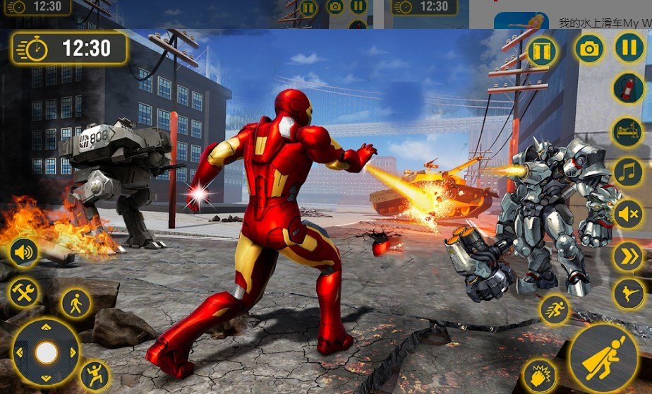 城市钢铁英雄战士(iron hero superhero iron game)图1