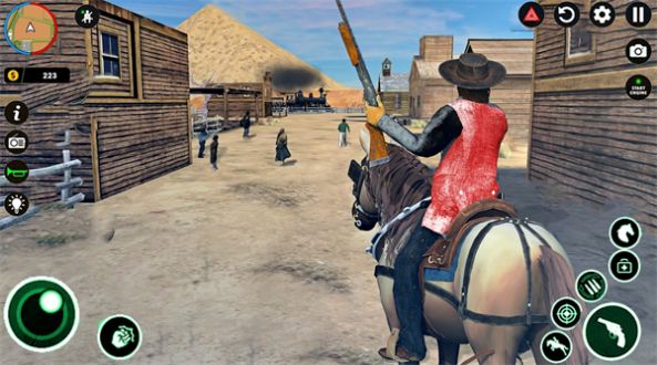 野蛮西部牛仔骑马作战(Wild West Cowboy Horse Games)图3