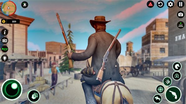 野蛮西部牛仔骑马作战(Wild West Cowboy Horse Games)图1
