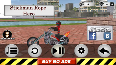 火柴人绳索英雄中文版(Stickman Rope Hero)图2