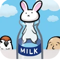 兔子和牛奶瓶