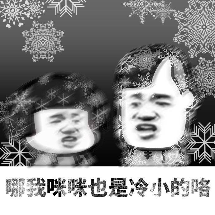 好冷啊雪景特效表情包