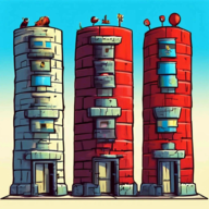 相对塔楼(Opposing towers)